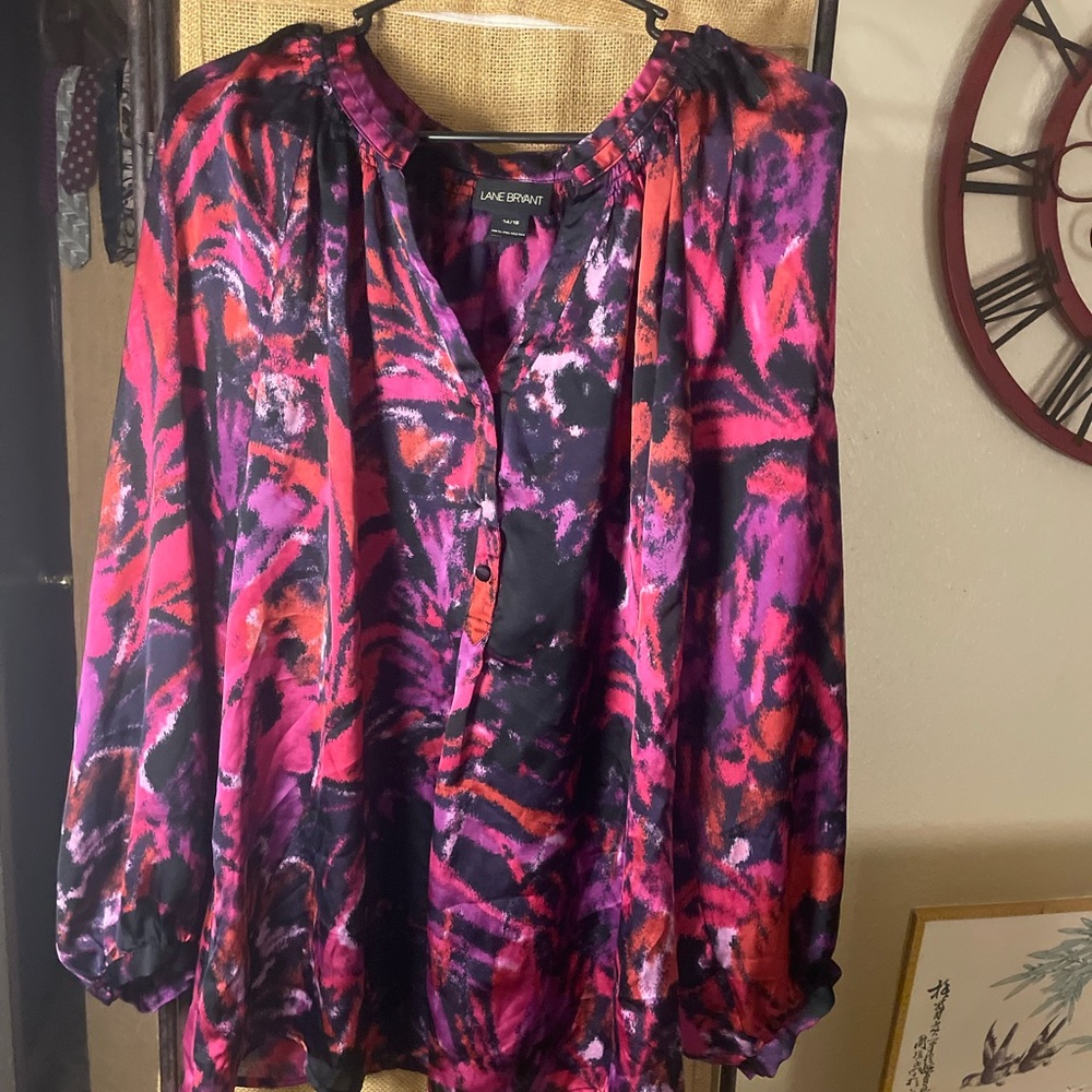Flower button down blouse